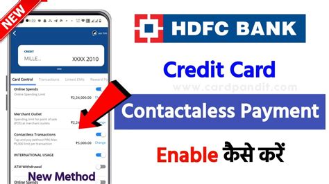 enable contactless payment hdfc credit card|hdfc credit card online enable.